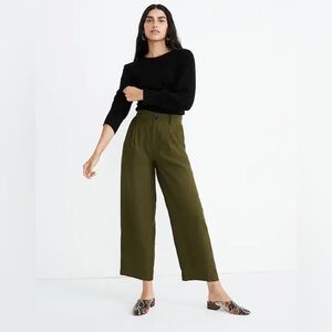 Madewell Drapey Pleated Wide Leg Pants Kale Size 4